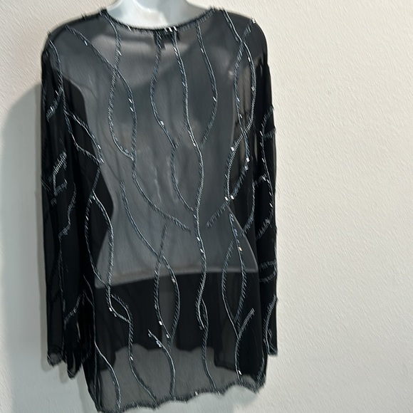 JMD transparent metallic beaded jacket - Picture 2 of 5